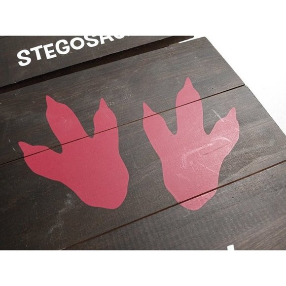 Hobby Lobby 9" x 9" Dinosaur Wood Artwork Set of 2 - Picture 3 of 7